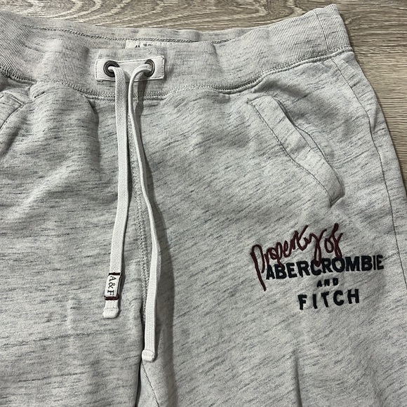 Size XS Abercrombie & Fitch Cotton Blend Fleece Gray Jogger Sweatpant - Picture 2 of 5